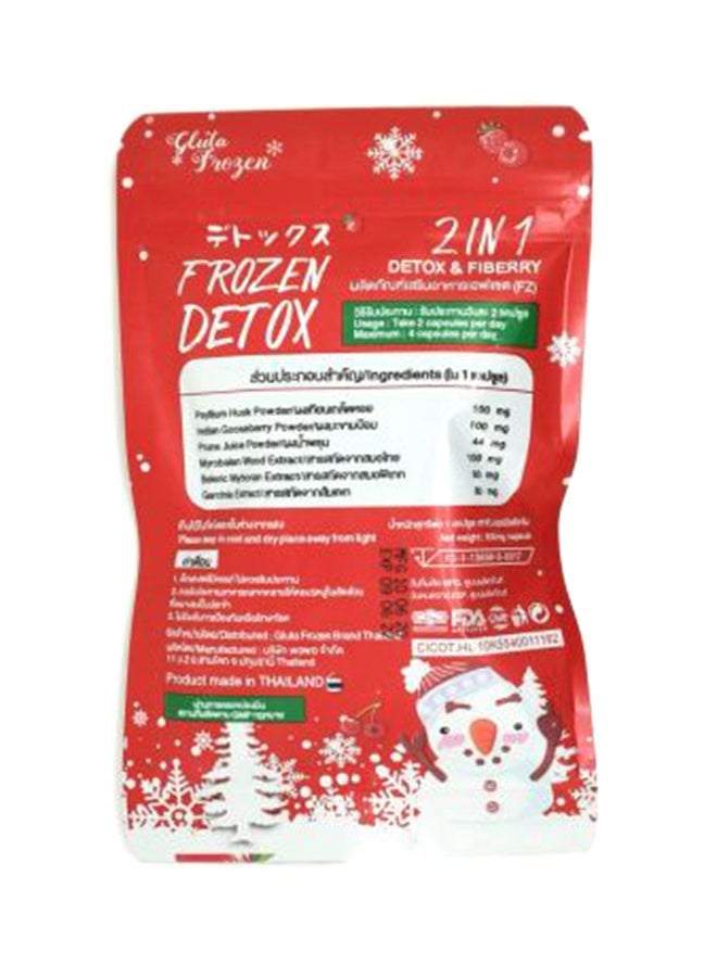 Gluta Frozen Frozen Detox 2-In-1 Detox And Fiberry Dietary Supplement - 60 Capsules - Image 2